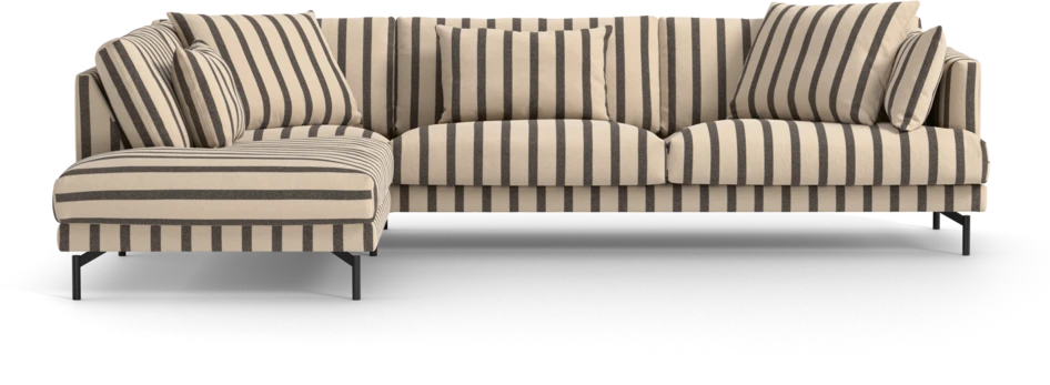 Harper - 3-sits soffa med divan vänster - Flerfärgad