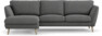 Madison Lux - 2-sits soffa med schäslong vänster - Grå
