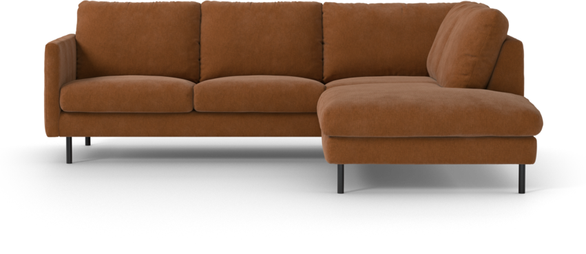 Madison Lux - 2-sits soffa med divan höger - Orange