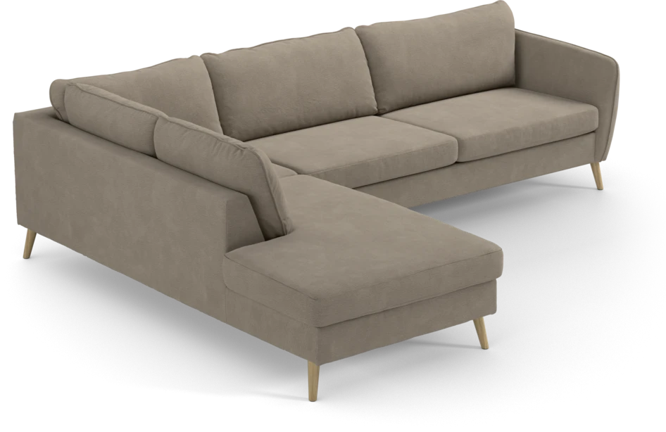 County - 2,5-sits soffa med divan vänster - Beige