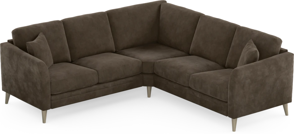 Eden - Hörnsoffa, 2+2-sits - Brun