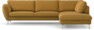 Madison Lux - 3-sits soffa med divan höger - Gul