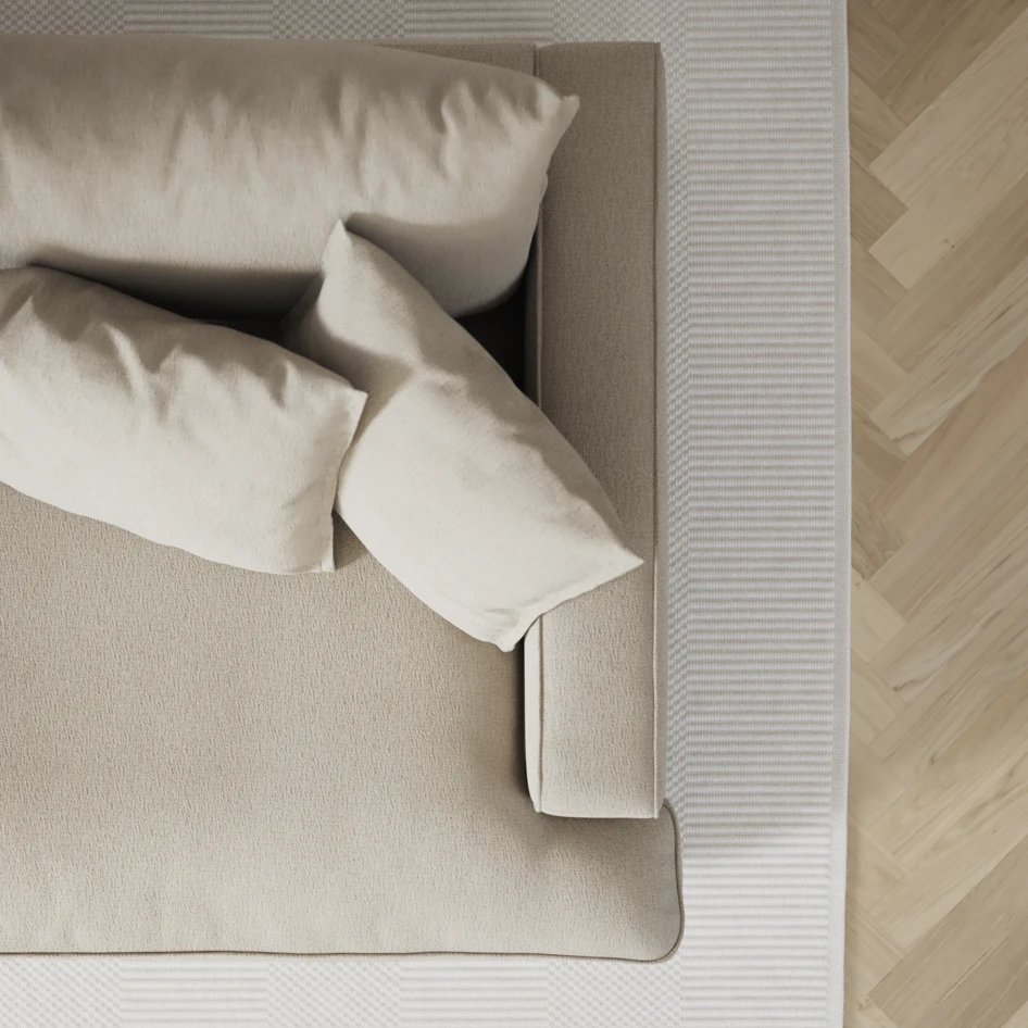 Rossi - 2-sits med armstöd vänster - Grå