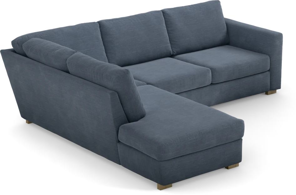 Friday - 2,5-sits soffa med divan vänster - Blå