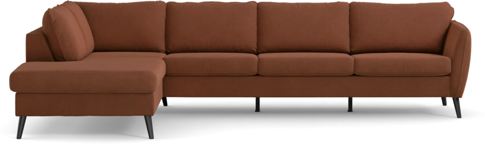 County - 3-sits soffa med divan vänster - Orange