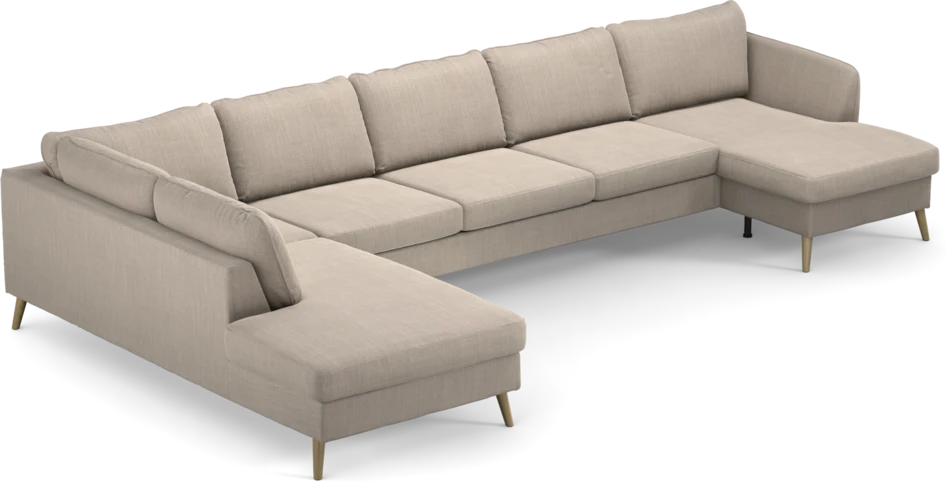County - 4-sits soffa med divan vänster och schäslong höger - Beige