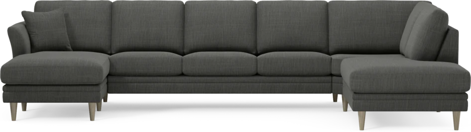 Eden - 3-sits soffa med schäslong vänster och divan höger - Grå
