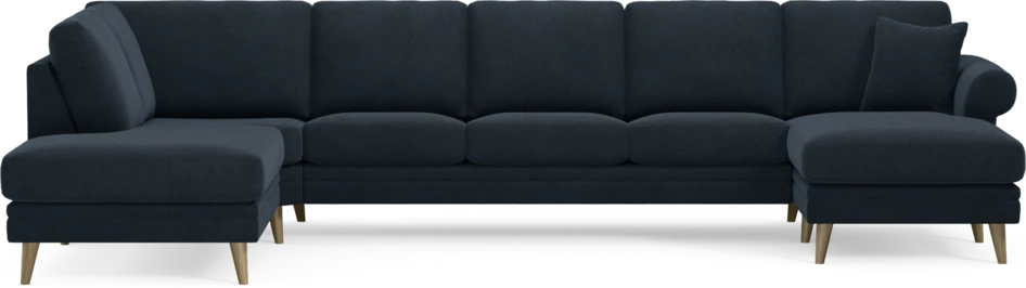 Eden - 3-sits soffa med divan vänster och schäslong höger - Blå