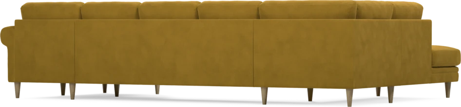 Eden - 3-sits soffa med divan vänster och schäslong höger - Gul