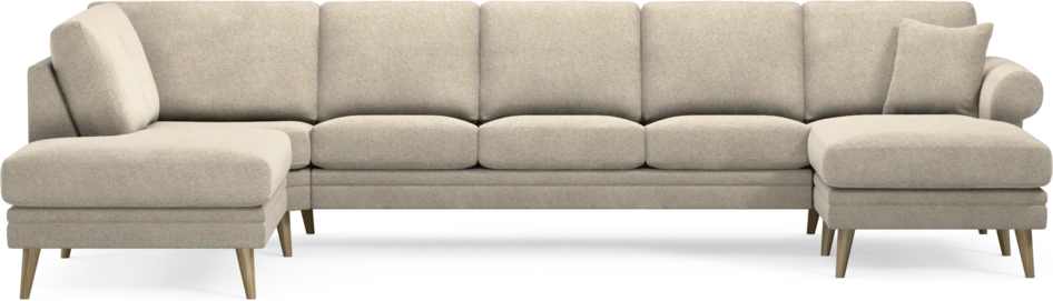 Eden - 3-sits soffa med divan vänster och schäslong höger - Beige