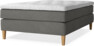 Delux Sense - Kontinentalsäng, enkelsäng 140 cm med bäddmadrass - Grå