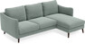 Madison Lux - 2-sits soffa med schäslong höger - Turkos