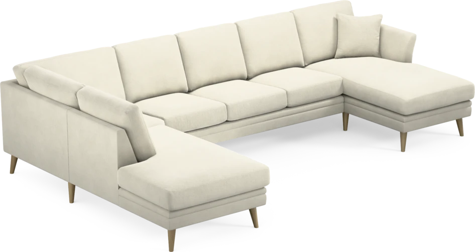 Eden - 3-sits soffa med divan vänster och schäslong höger - Vit