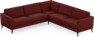 Bridge - Hörnsoffa, 3+3-sits - Röd