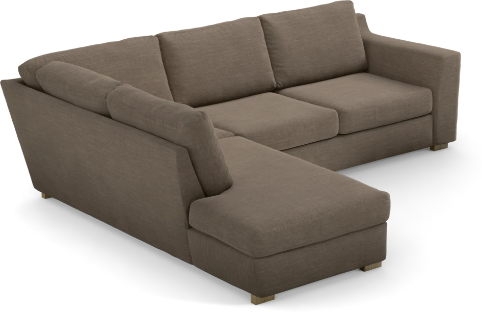 Friday - 2,5-sits soffa med divan vänster - Brun