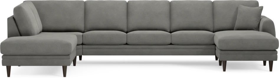 Eden - 3-sits soffa med divan vänster och schäslong höger - Grå