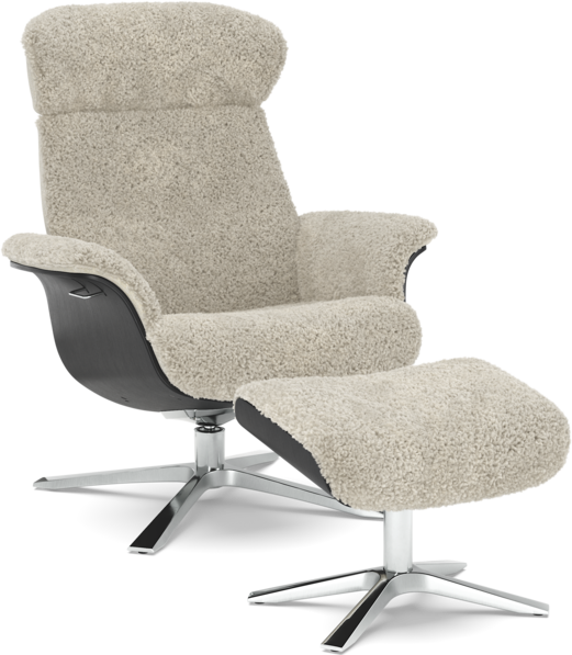 Timeout - Fåtölj och fotpall - Beige