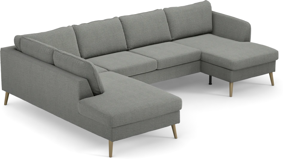 County - 3-sits soffa med divan vänster och schäslong höger - Grå