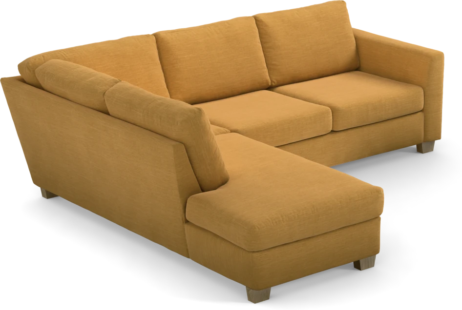 Friday - 2,5-sits soffa med divan vänster - Gul
