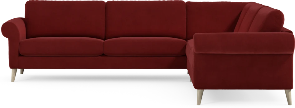 Bridge - Hörnsoffa, 3+3-sits - Röd