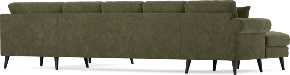 Eden - 3-sits soffa med schäslong vänster och divan höger - Grön