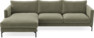Impression Delux - 3-sits soffa med schäslong vänster - Grön