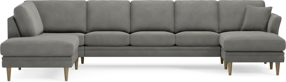 Eden - 3-sits soffa med divan vänster och schäslong höger - Grå