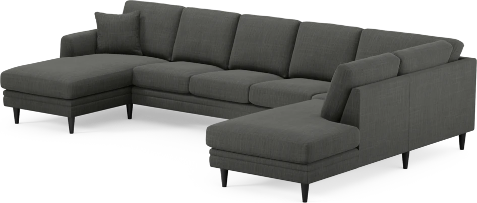 Eden - 3-sits soffa med schäslong vänster och divan höger - Grå