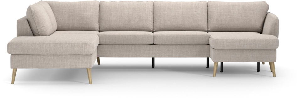 County - 3-sits soffa med divan vänster och schäslong höger - Beige