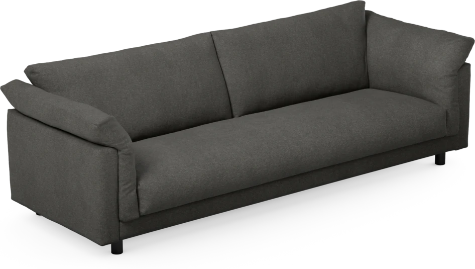 Cherrie - 4-sits soffa, hel dyna, fast klädsel - Grå