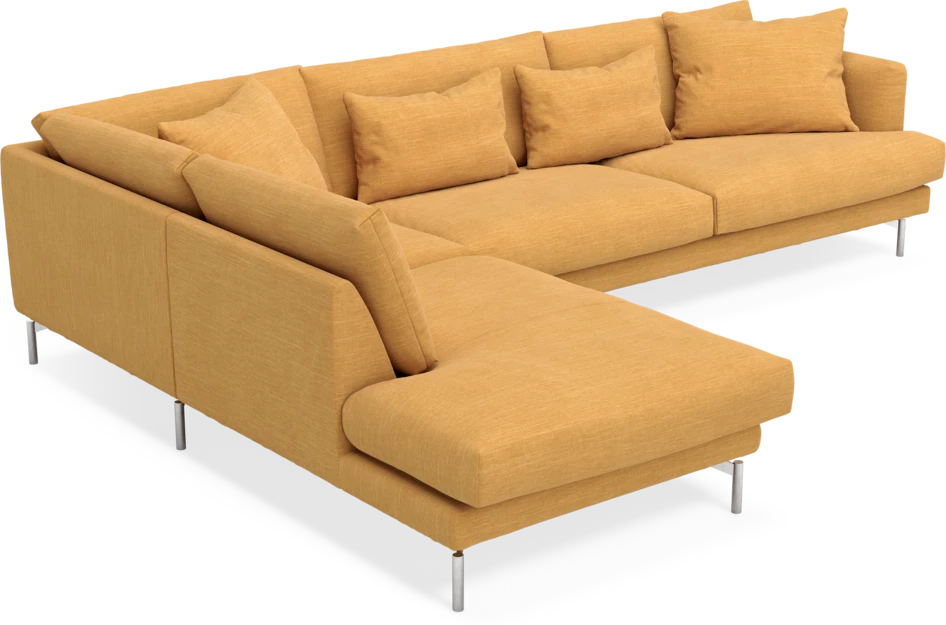 Harper - 3-sits soffa med divan vänster - Gul