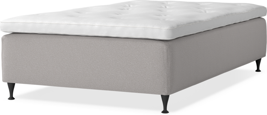 Delux Dream - Ramsäng, enkelsäng med bäddmadrass - Grå