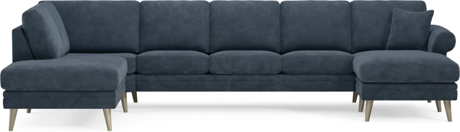Eden - 3-sits soffa med divan vänster och schäslong höger - Blå