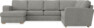 Friday - Hörnsoffa, 3+2-sits med schäslong vänster - Grå