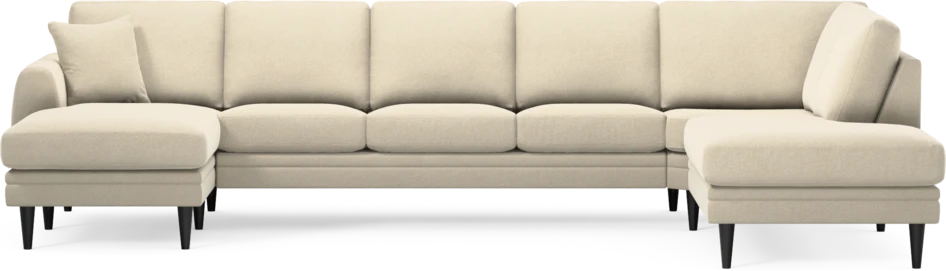Eden - 3-sits soffa med schäslong vänster och divan höger - Beige