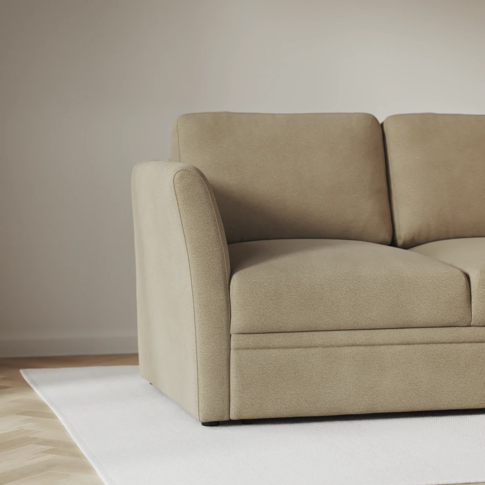 Öland - Bäddsoffa med schäslong vänster och divan höger - Beige
