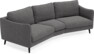 Madison - 3-sits soffa svängd, 90 cm - Grå