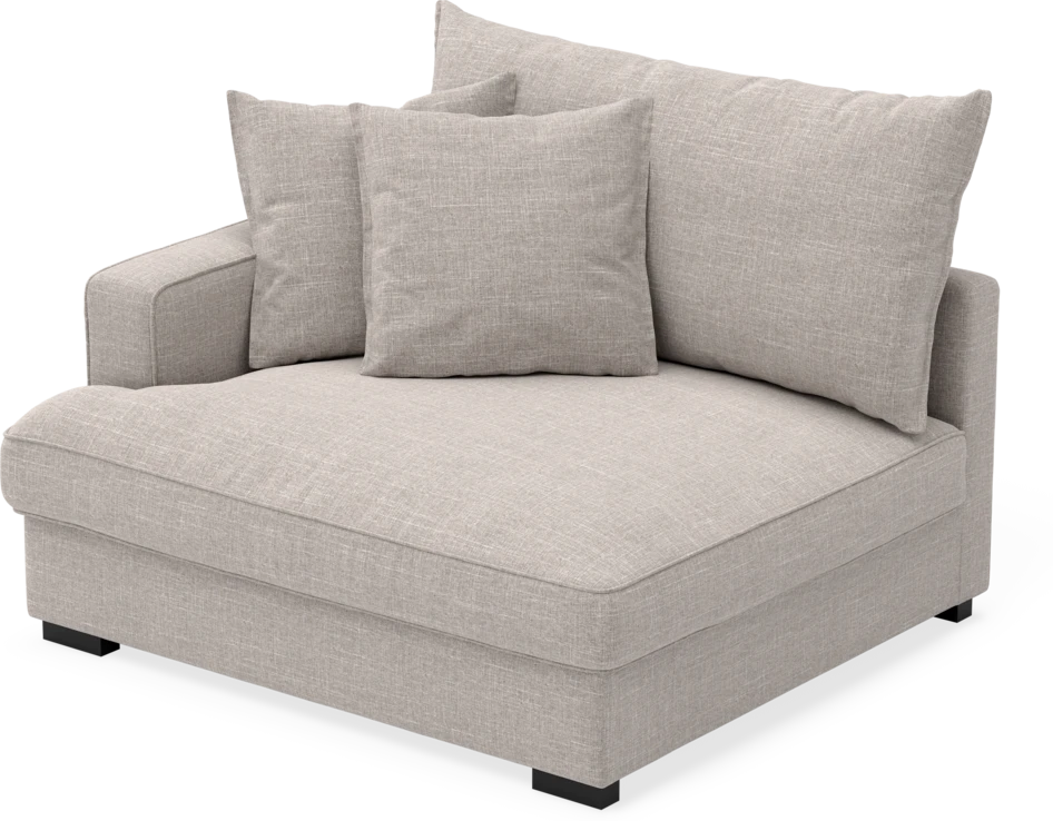 Rossi - 1,5-sits med armstöd vänster - Beige