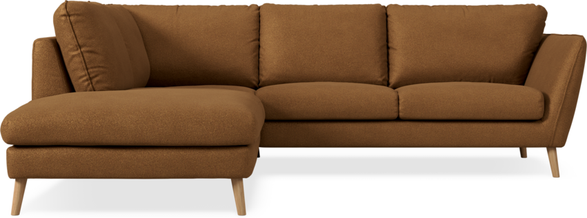 Madison Lux - 2-sits soffa med divan vänster - Brun