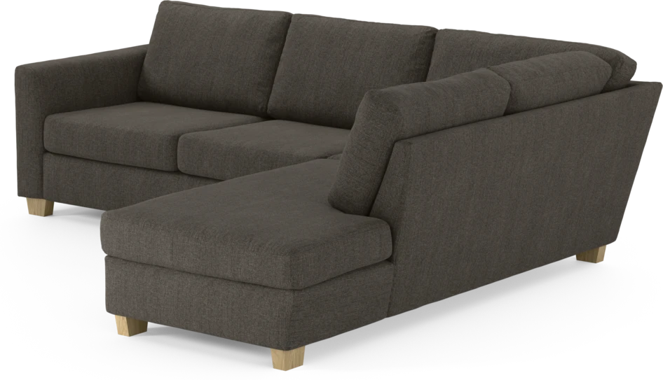 Friday - 2,5-sits soffa med divan höger - Brun