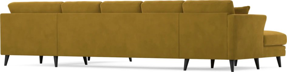 Eden - 3-sits soffa med schäslong vänster och divan höger - Gul