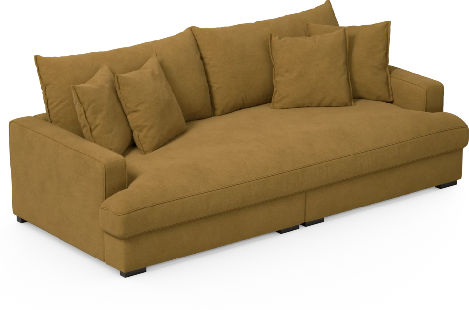 Rossi - 3-sits soffa, hel dyna - Gul