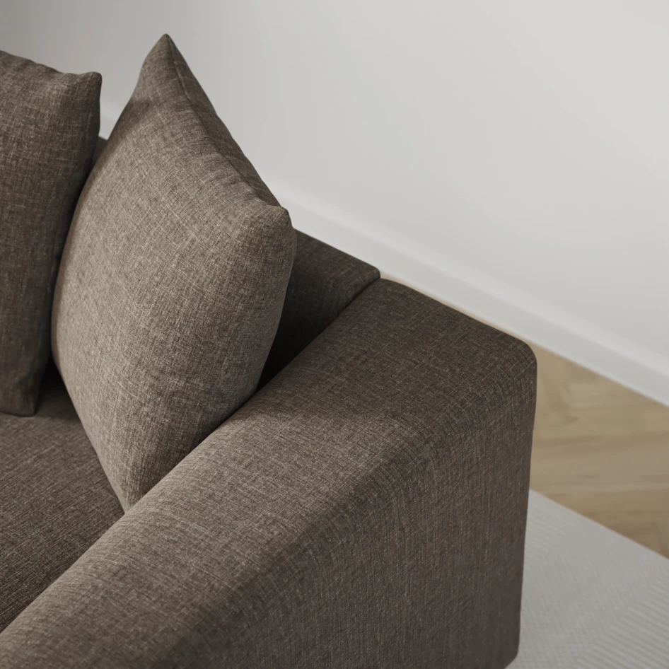Town - 3-sits soffa med divan höger och schäslong vänster - Brun