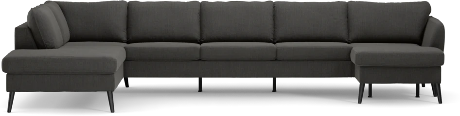 County - 4-sits soffa med divan vänster och schäslong höger - Grå