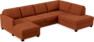Nevada - 3-sits soffa med schäslong vänster och divan höger - Röd