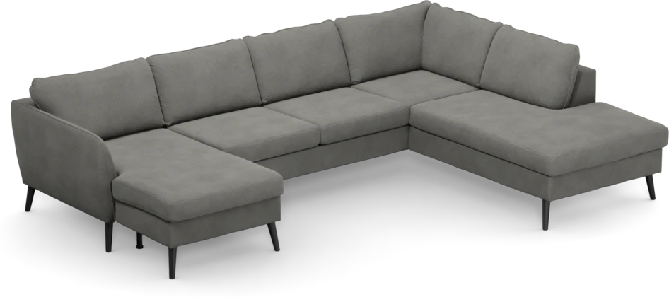 County - 3-sits soffa med schäslong vänster och divan höger - Grå