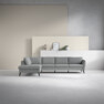 County - 3-sits soffa med divan vänster - Grå