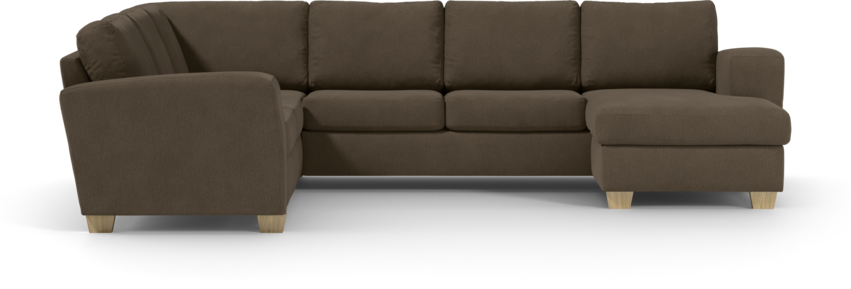 Friday - Hörnsoffa, 2+3-sits med schäslong höger - Brun