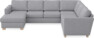 Friday - Hörnsoffa, 3+2-sits med schäslong vänster - Grå