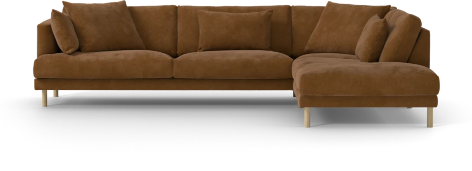 Harper - 3-sits soffa med divan höger - Orange